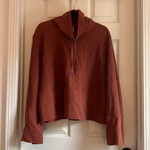 lululemon rust cowl neck sweatshirts